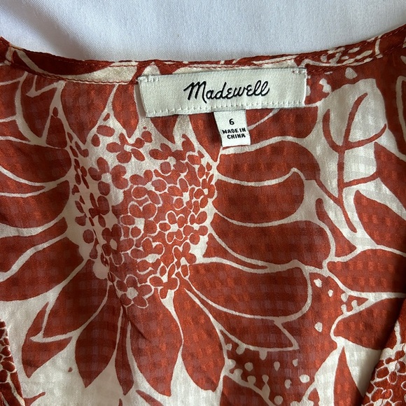 Madewell Sheer Button Up Floral Top - Picture 2 of 3